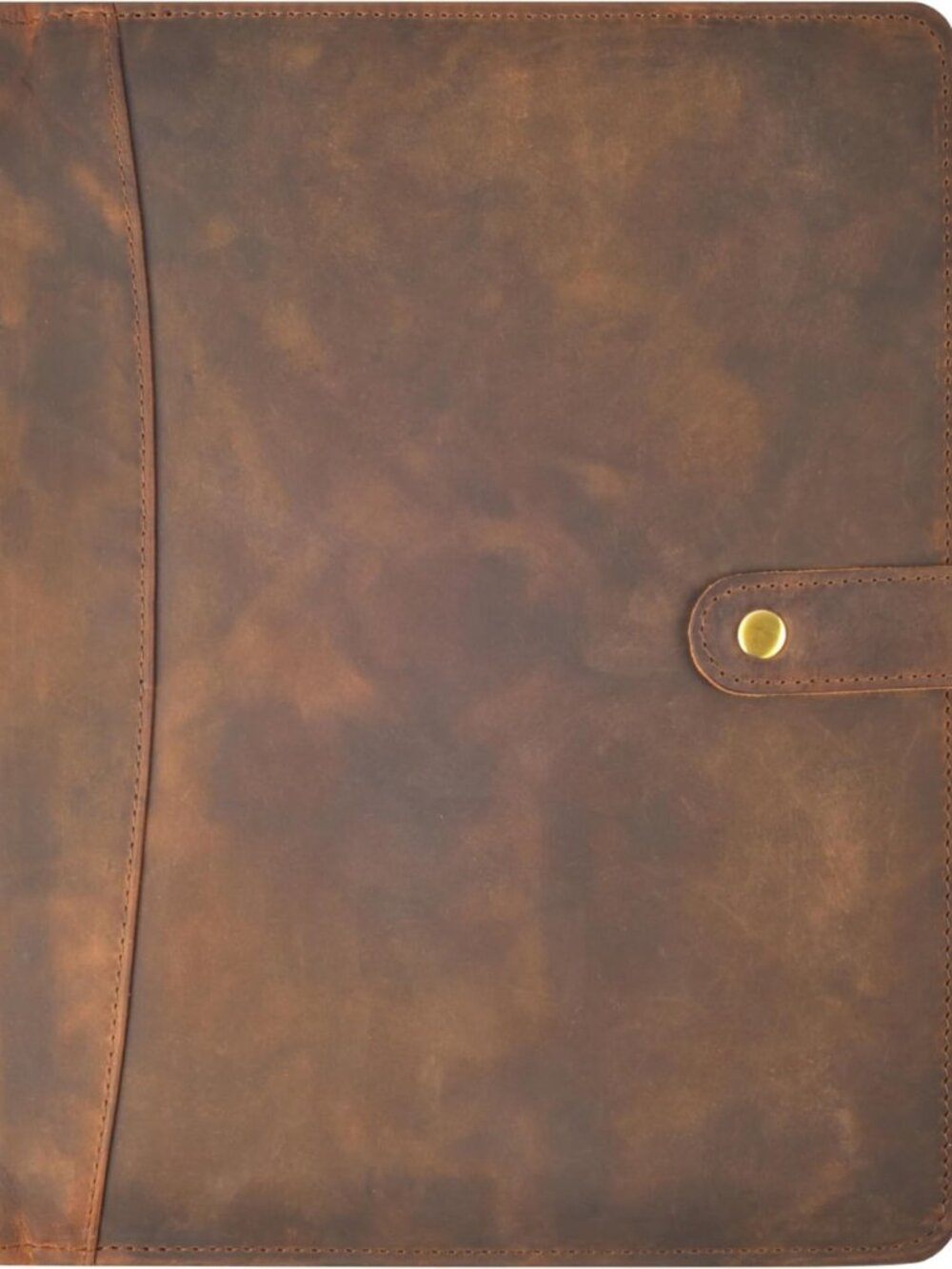 Stylish Leather Resume Portfolio Folder | Professional Padfolio Organizer A4